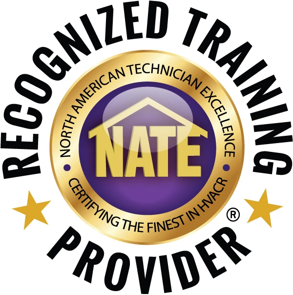NATE certification logo for HVAC training